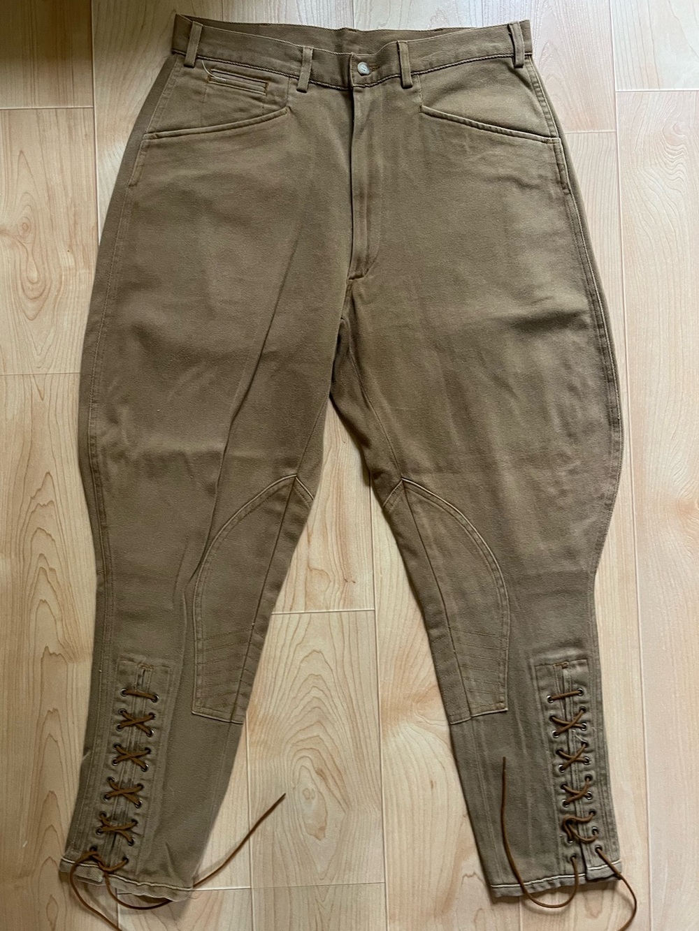 Polo by Ralph Lauren RARE VINTAGE Brown Lace-Up Riding equestrian/ Jodhpurs pa